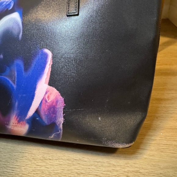 Ted Baker “Cosmic Bloom” Black Leather Tote - Picture 7 of 14
